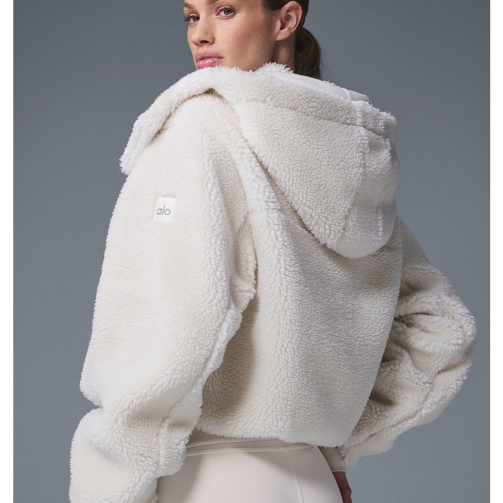 ALO Yoga Cream Teddy Jacket - Picture 2 of 6